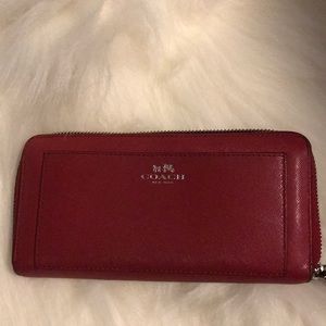 Red Coach Wallet